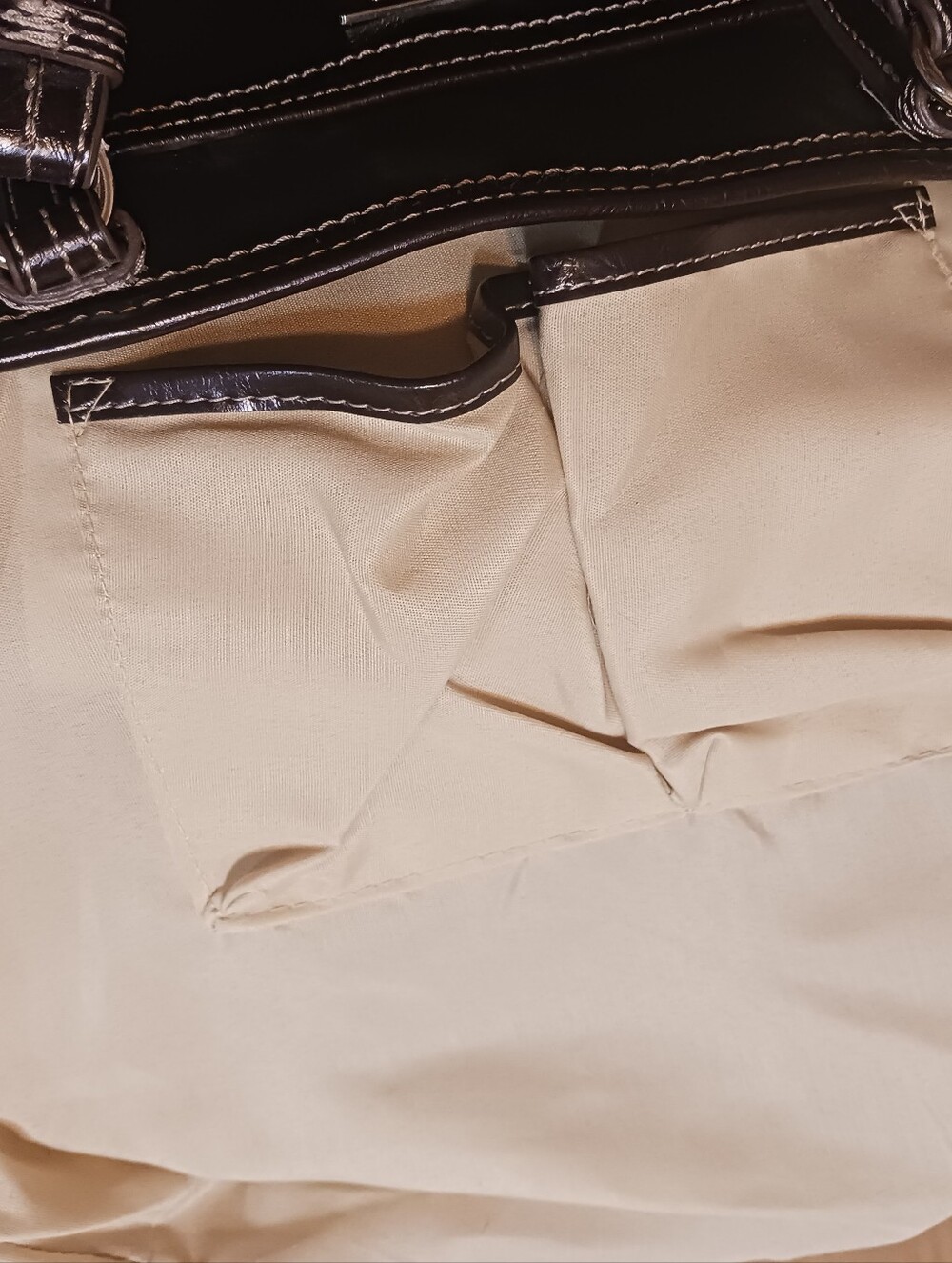 Nine & Co. Dark Brown Women's Tote Bag with Contrast Stitching - Picture 10 of 10
